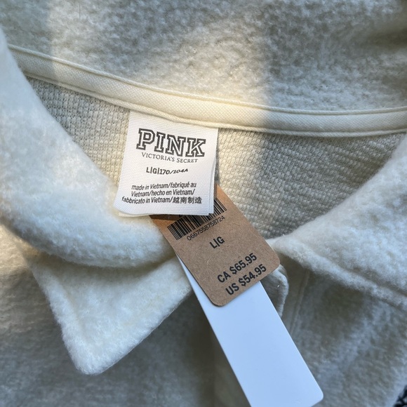 PINK Victoria's Secret Black and White Cropped Sweater - Picture 2 of 2